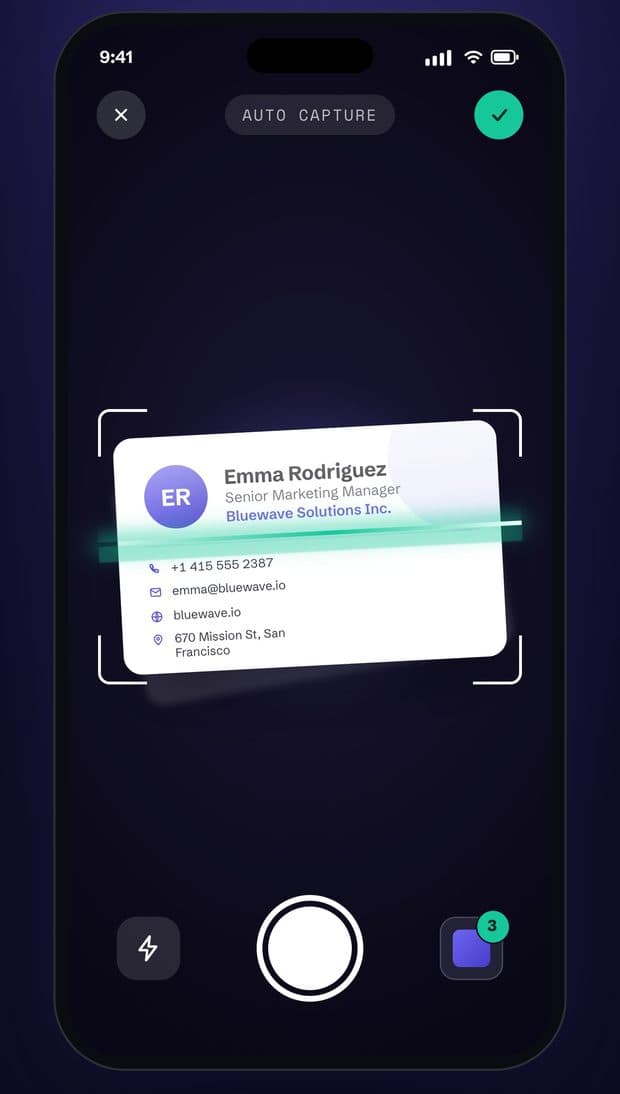 Visty app — Auto Scan & Multiple Card Scanning